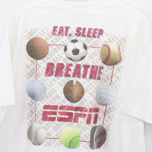 90s Mens XL ESPN Club Disney World T Shirt White - Picture 8 of 8